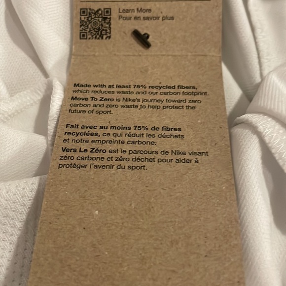 Nike Standard Fit Size L White Dri-Fit Shorts with Black and Gray Trim NWT - Picture 7 of 8